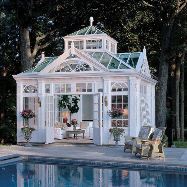 Victorian Greenhouse Conservatory With Pool